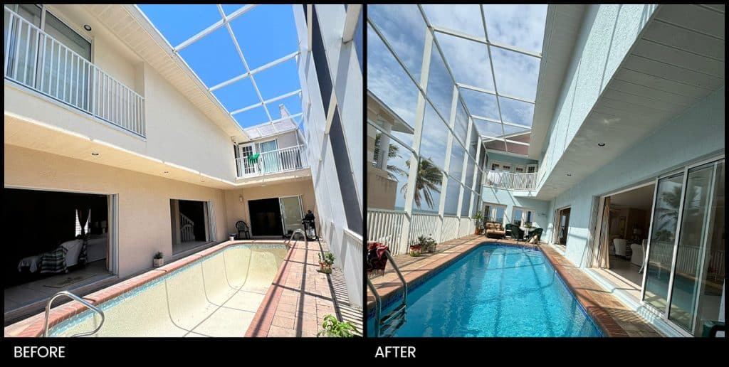 before and after images of home and business painting services by SW Painting Solutions in Southwest Florida.