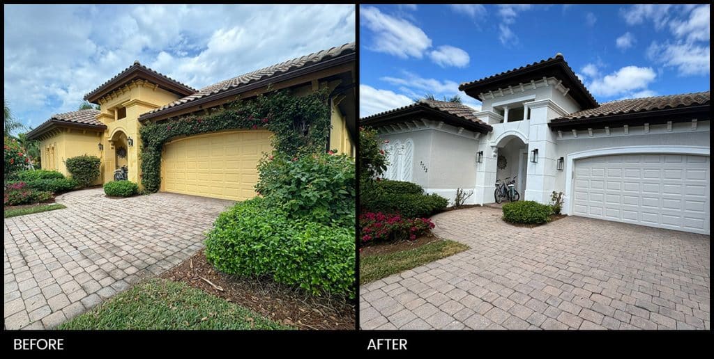 before and after images of home and business painting services by SW Painting Solutions in Southwest Florida.