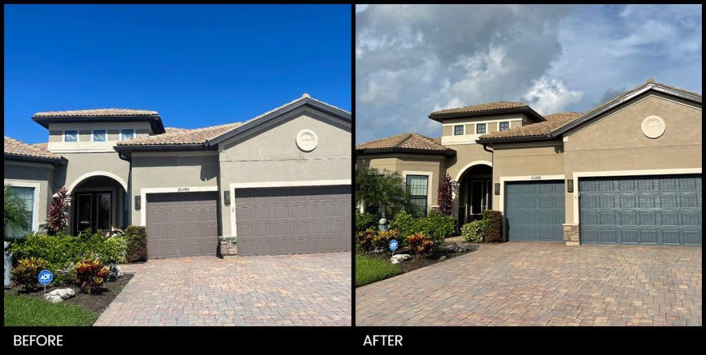 before and after images of home and business painting services by SW Painting Solutions in Southwest Florida.