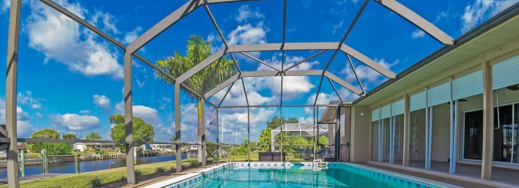 Lanai Cage painting services by SW Painting Solutions in Southwest Florida.